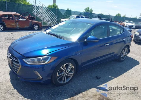 2017 Hyundai Elantra Limited из США, поврежденный, VIN 5NPD84LF6HH059344